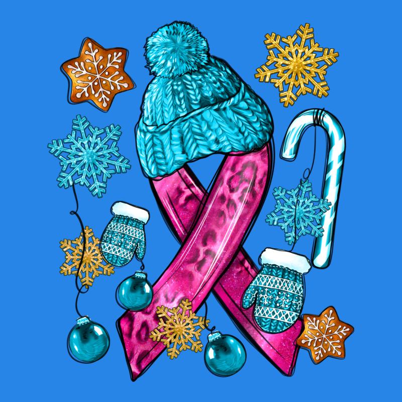 Winter Breast Cancer Ribbon Premium Hoodie by NancyCooperArtShop | Teevron