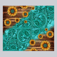 Tooled Leather And Sunflowers Heavyweight Sweatshirt | Teevron