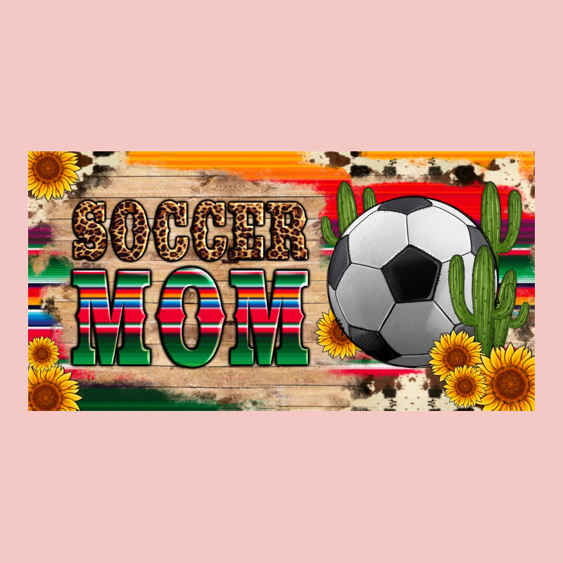Soccer Mom With Ball And Sunflower Cactus Serape Licanse Plate Urban Heavy Tee by Artiststas | Teevron