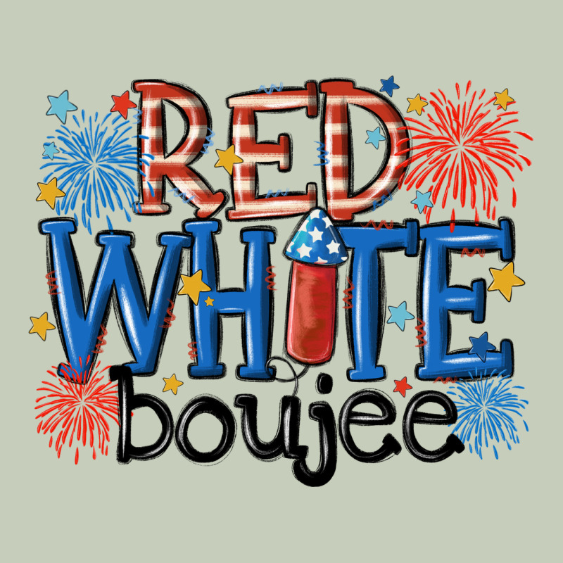 Red White Boujee Long Sleeve Tee by MaliasSmallBusiness | Teevron
