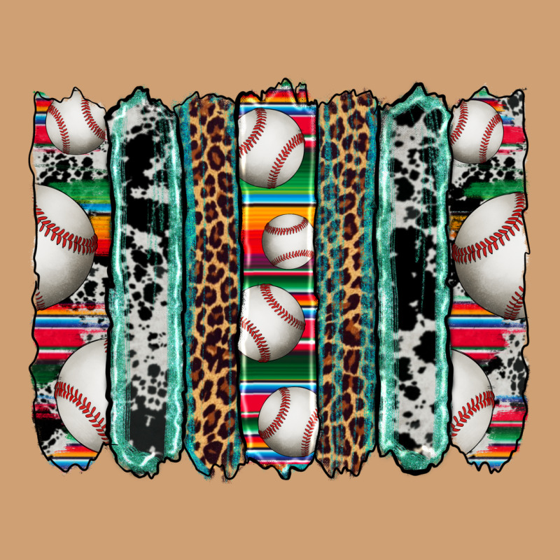 Baseball Serape Cowhide Turquoise Leopard Glitter  Brushstrokes Vintage Tee by Artiststas | Teevron