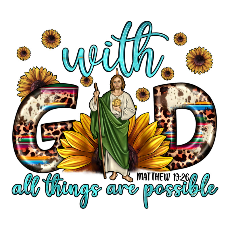 With God All Things Are Possible Matthew 19 26 Long Sleeve Tee by JahusDesignShop | Teevron