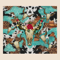 Bull Skull Flowers Cowhides And Leopard Urban Heavy Tee | Teevron