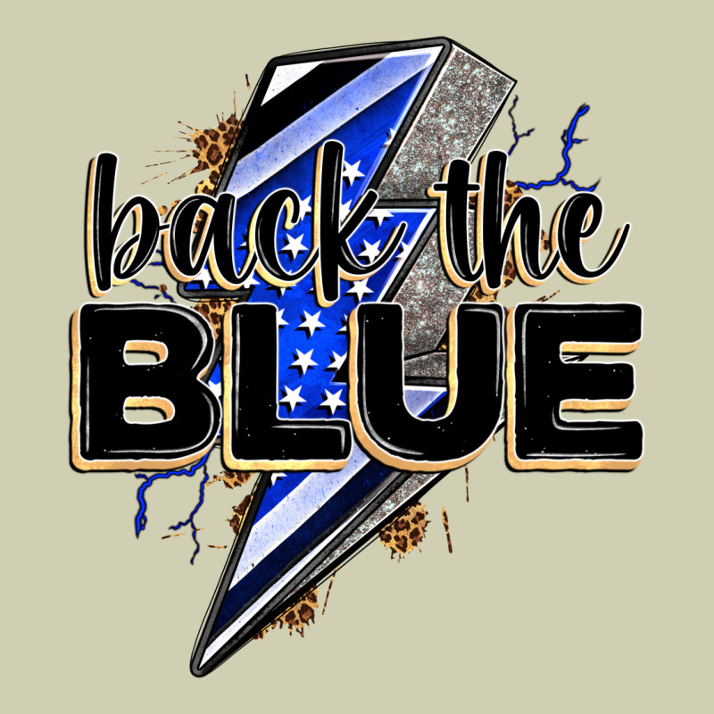 Back The Blue With Lightning Bolt Heavy Core Tee by Zillion Design Studio | Teevron