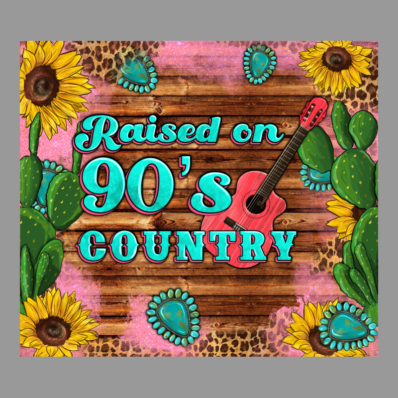 Raised 90's Country Guitar Cactus Sunflower's Vintage Hoodie by Artiststas | Teevron