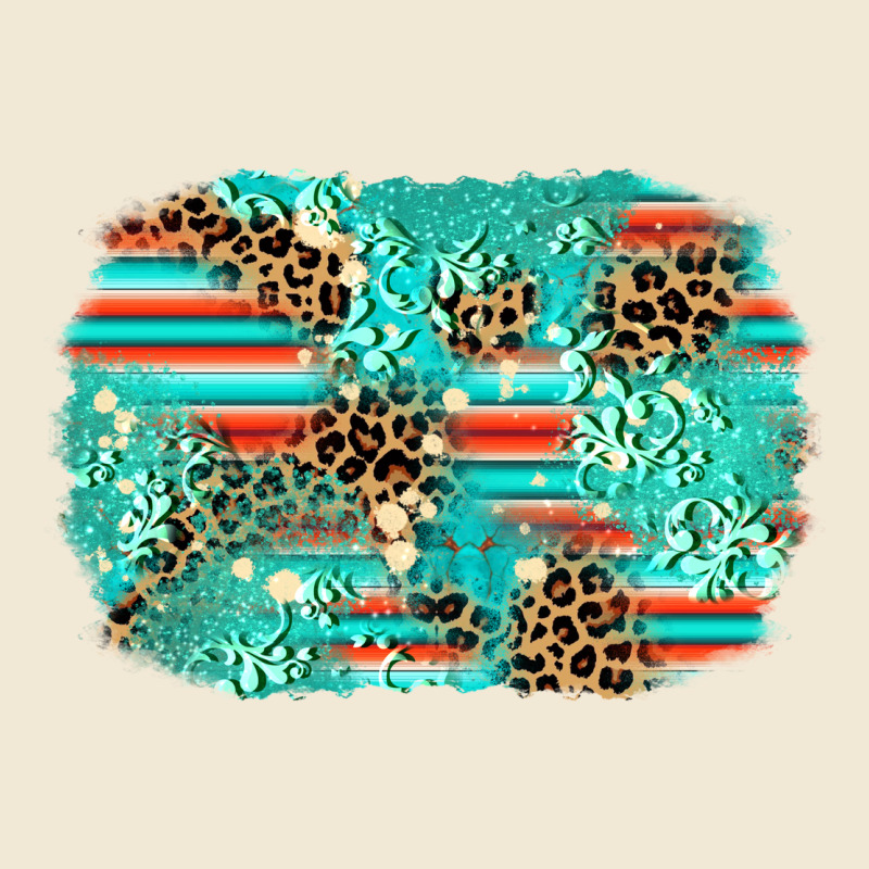 Leopard Turquoise Glitter Background Premium Tee by AdoDesignShop | Teevron