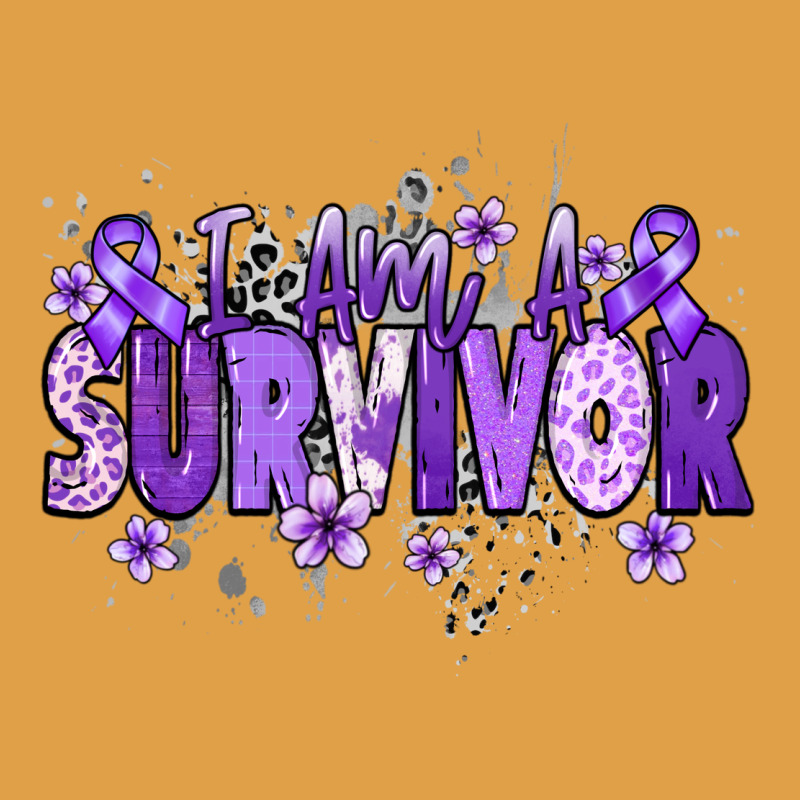 I Am A Survivor Purple Ribbon Premium Hoodie by NancyCooperArtShop | Teevron