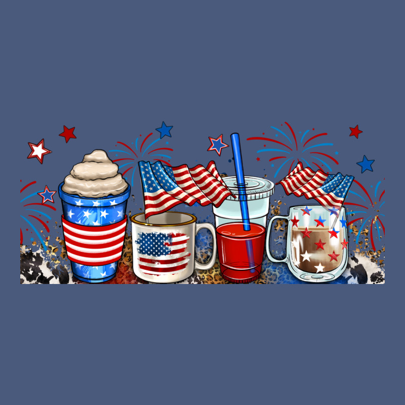 4th Of July Coffe Cups Vintage Hoodie by RanaPortraitStore | Teevron
