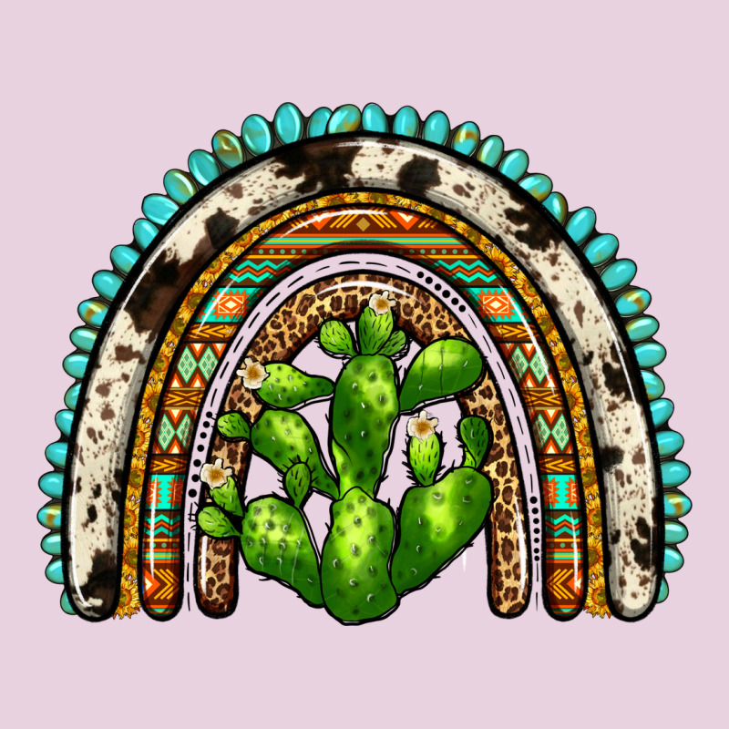 Western Cactus Rainbow Ladies Tee by Zillion Design Studio | Teevron