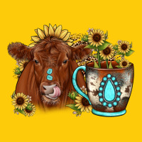 Sunflower Coffee Cup Red Angus Gemstone Premium Hoodie | Teevron