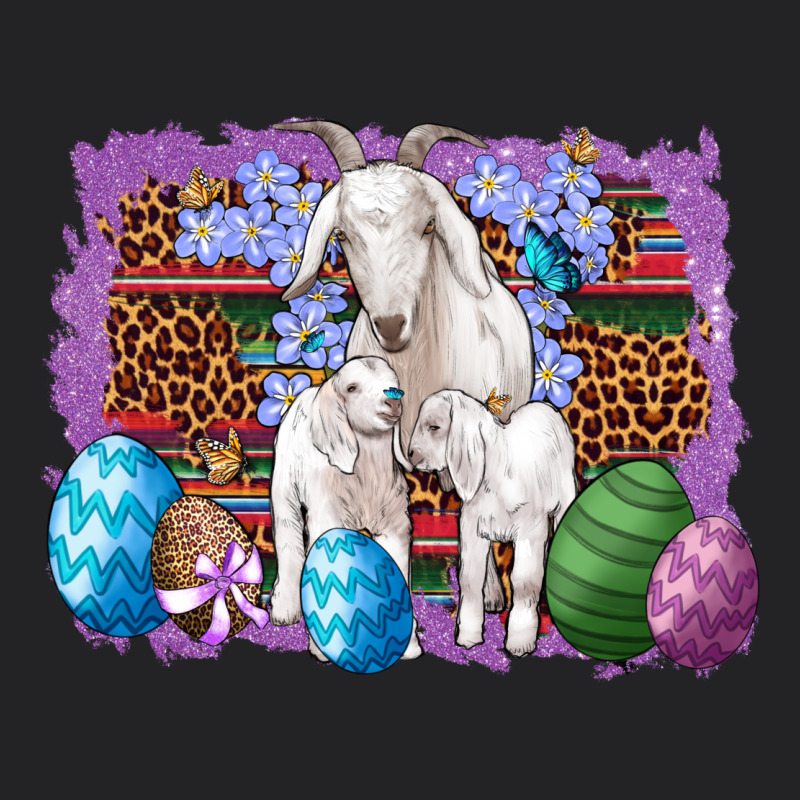 Goat Family Eggs Flowers Leopard Serape Glitter Vintage Tee by Artiststas | Teevron