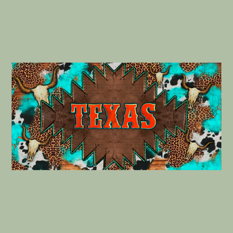 Western Texas And Bullskulls With Turquoise And Leopard Licanse Plate Urban Heavy Tee by Artiststas | Teevron