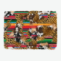 Western Serape Cowhide And Leopard Background Urban Heavy Tee | Teevron