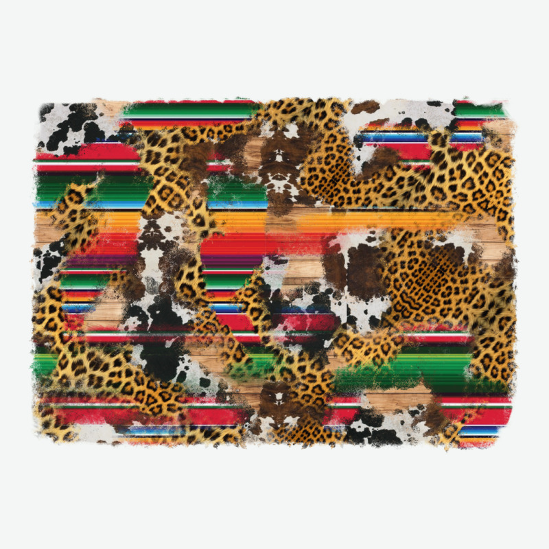 Western Serape Cowhide And Leopard Background Urban Heavy Tee by Artiststas | Teevron
