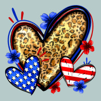 American Flag Heart Leopard Heavy Core Tee | Teevron