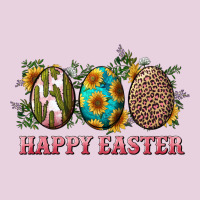 Happy Easter Eggs With Sunflower Leopard And Cactus Ladies Tee | Teevron