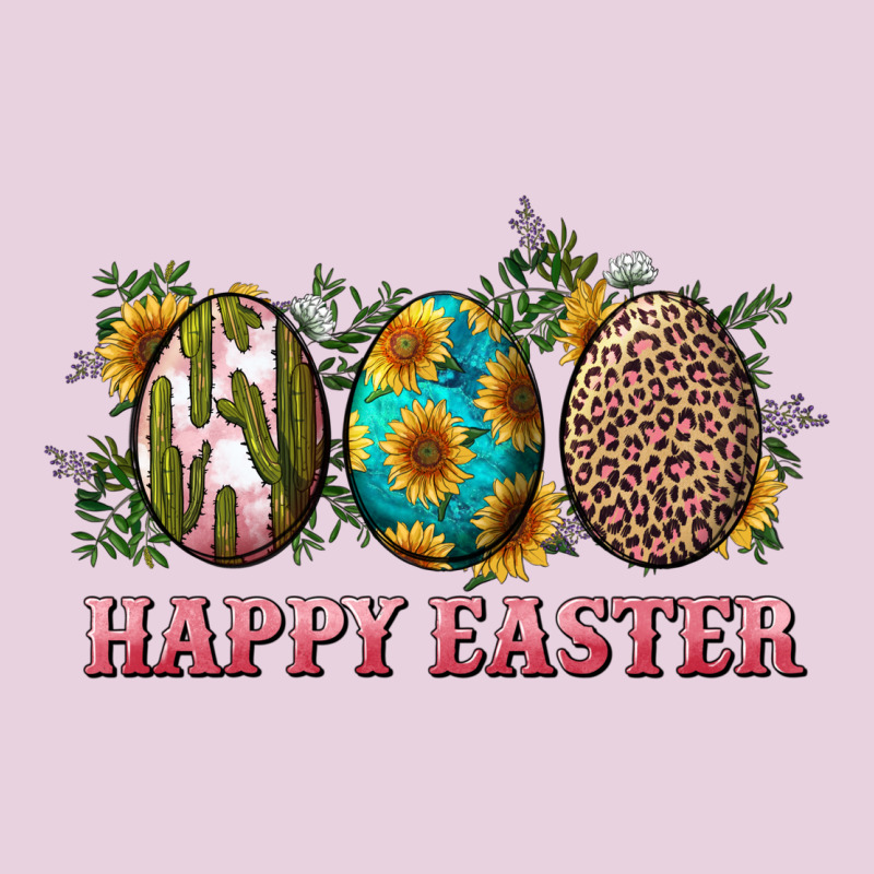 Happy Easter Eggs With Sunflower Leopard And Cactus Ladies Tee by RanaPortraitStore | Teevron