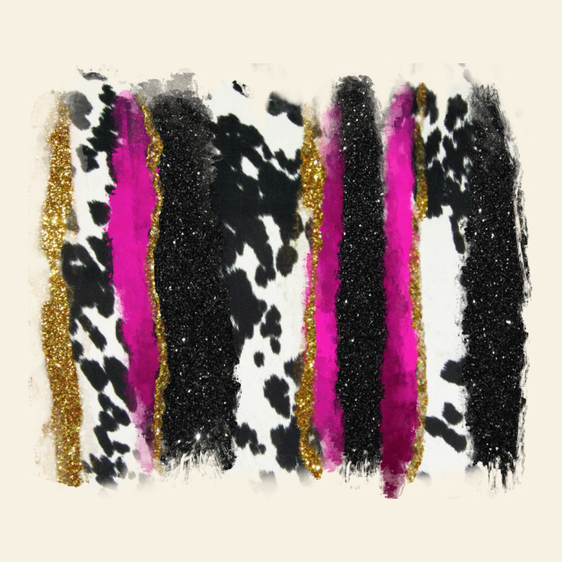 Cow , Yellow And Pink Glitter Brushstrokes Vintage Tee by AdoDesignShop | Teevron