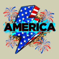 America With Lightning Bolt Heavy Core Tee | Teevron