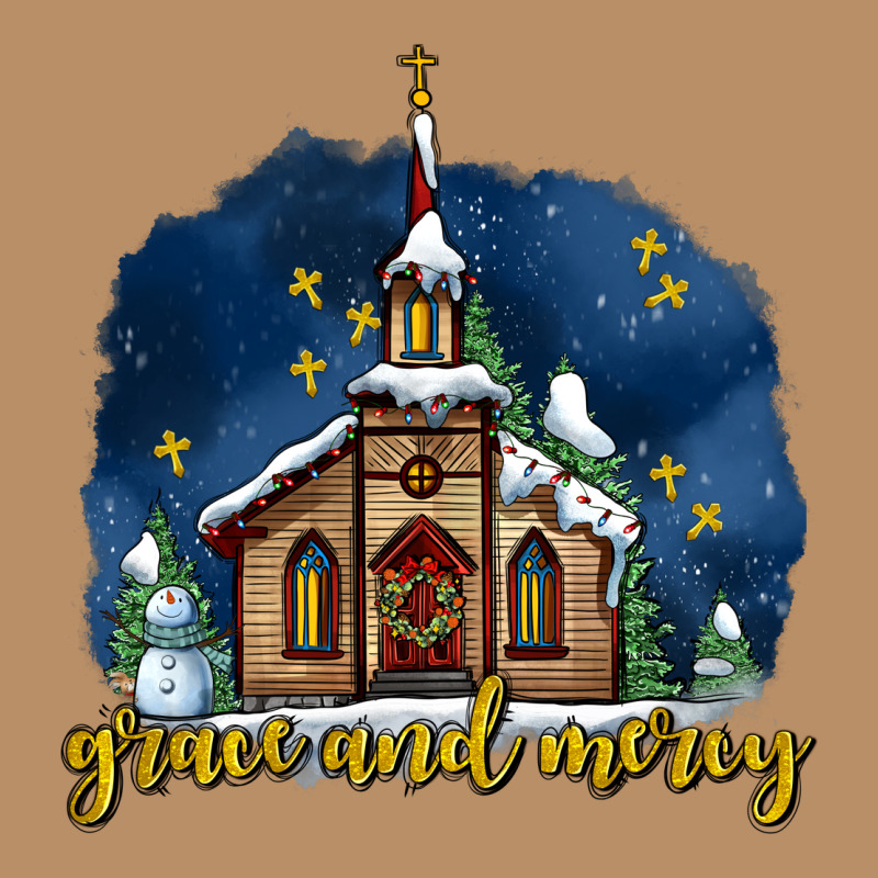 Christmas Church And Snow Grace And Mercy Vintage Hoodie by AdoDesignShop | Teevron
