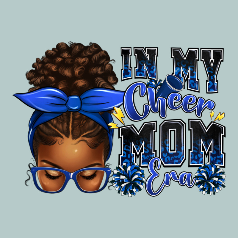 In My Cheer Mom Era Afro Messy Bun Heavy Core Tee by texasbilliewilder | Teevron