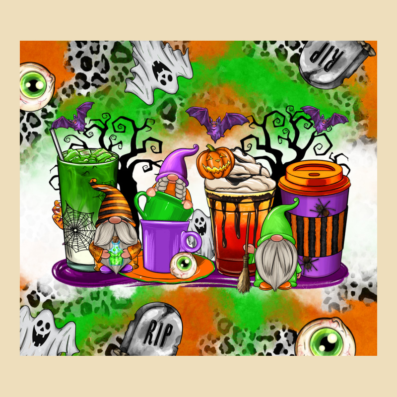 Halloween Coffee Cups Premium Hoodie by texasbilliewilder | Teevron