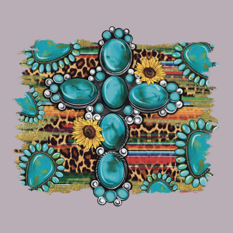 Western Gemstone Cross Sunflowers Serape Leopard Glitter Vintage Tee by Artiststas | Teevron