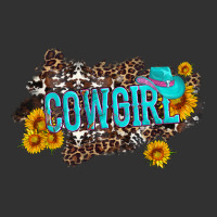 Western Cowgirl And Sunflower With Hat And Cowhide Leopard Urban Heavy Tee | Teevron
