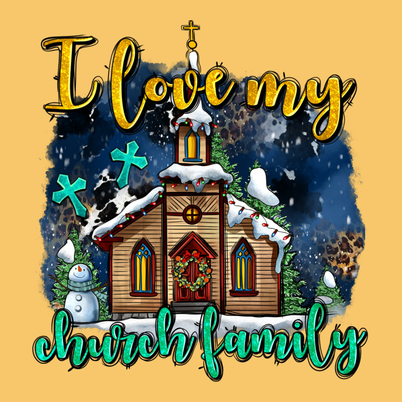 Christmas Church And Snow   ı Love My Church Family Vintage Hoodie by AdoDesignShop | Teevron