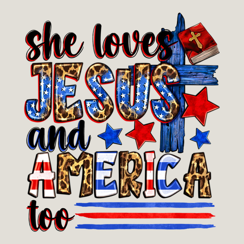 She Loves Jesus And America Too Heavy Core Tee by Zillion Design Studio | Teevron