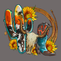 Western Cactus Bullskull And Boots With Sunflowers And Serape Leopard Urban Heavy Tee | Teevron