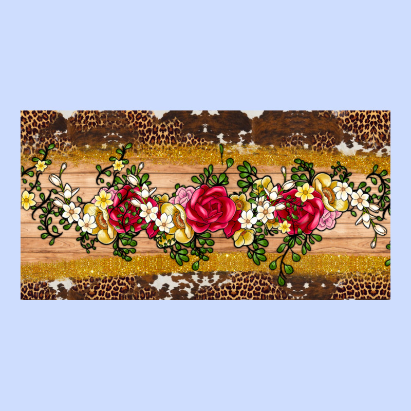 Western  Leopardfloral Licanse Plate Urban Heavy Tee by Artiststas | Teevron