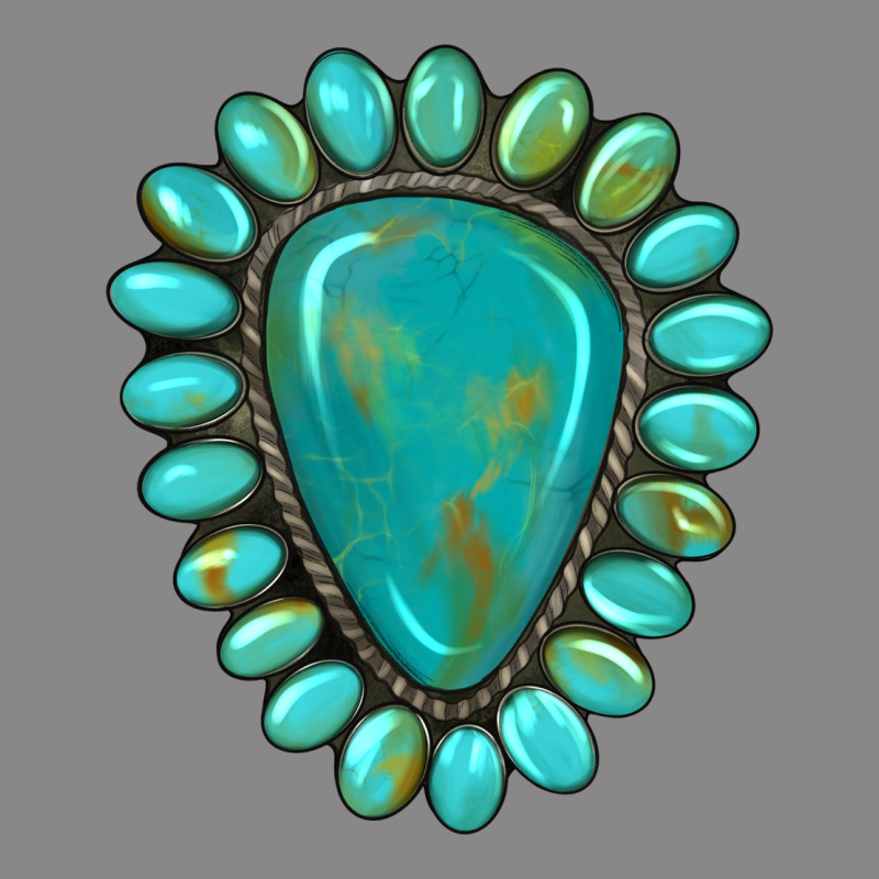 Western Gemstone Turquoise Vintage Tee by Artiststas | Teevron