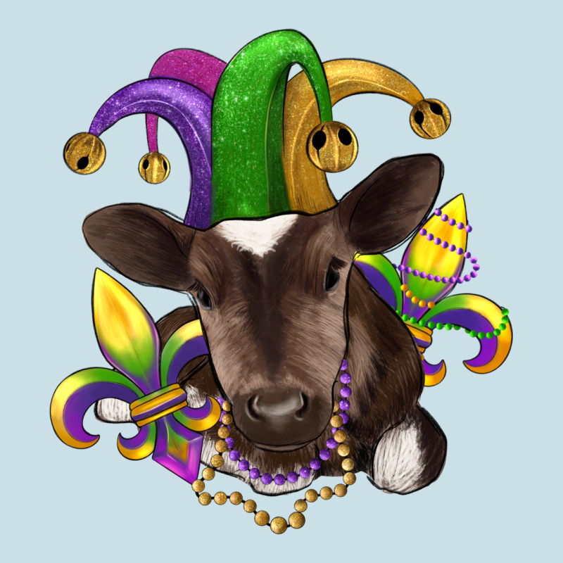 Mardi Gras Baby Cow Ladies Tee by RanaPortraitStore | Teevron