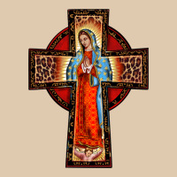 Lady Of Guadalupe Leopard Cross Heavyweight Sweatshirt | Teevron