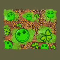 Shamrock Glitter Leopard And Wood Background Vintage Tee | Teevron