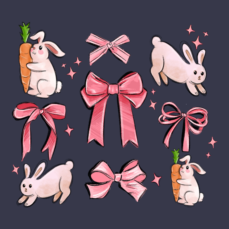 Pink Ribbons With Rabbits Long Sleeve Tee by MaliasSmallBusiness | Teevron