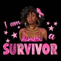 I Am A Survivor Breast Cancer With Afro Woman Premium Tee | Teevron