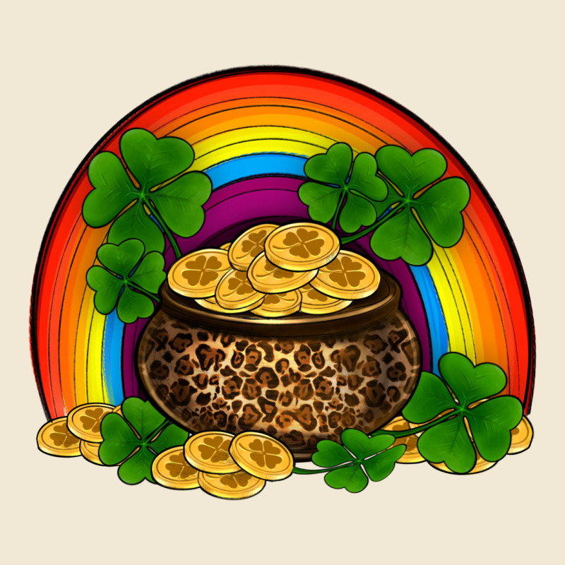 St Patricks Shamrock Gold Leopard Rainbow Ladies Tee by RanaPortraitStore | Teevron