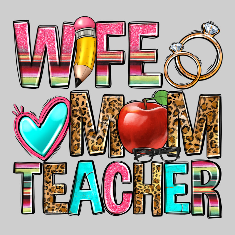 Wife Mom Teacher Premium Tee by Zillion Design Studio | Teevron