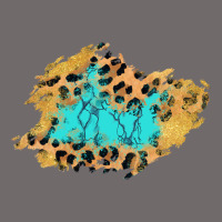 Glitter Leopard Turquoise Patch Urban Heavy Tee | Teevron