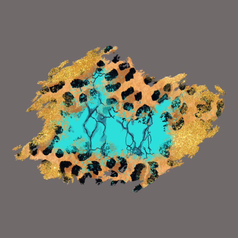Glitter Leopard Turquoise Patch Urban Heavy Tee by AdoDesignShop | Teevron