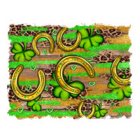 horseshoe shamrock leopard wood glitter background | Teevron