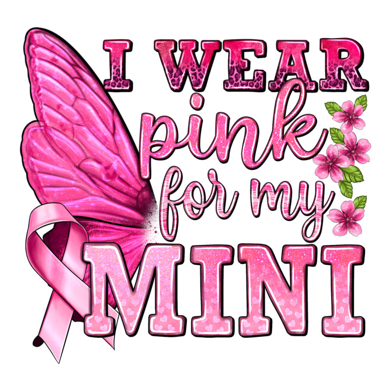I Wear Pink For My Mini With Butterfly Premium Tee by texasbilliewilder | Teevron