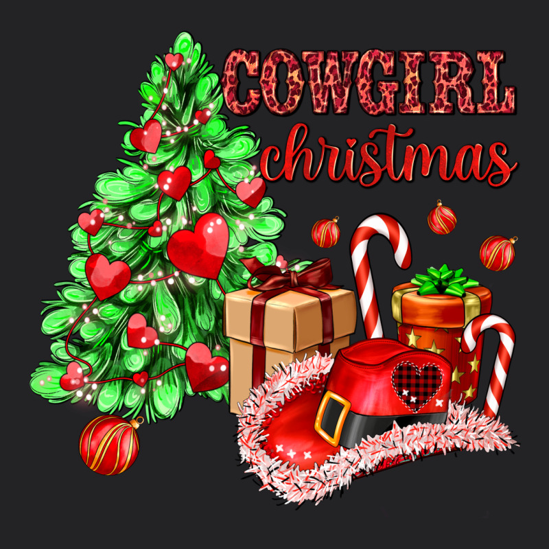 Cowgirl Christmas Vintage Tee by AdoDesignShop | Teevron
