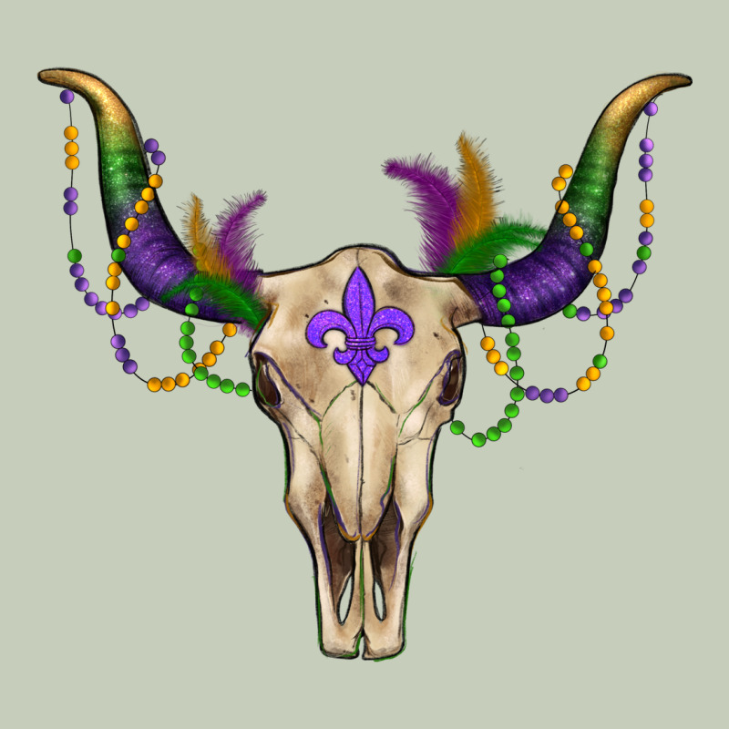 Mardi Gras Bullskull Ladies Tee by RanaPortraitStore | Teevron