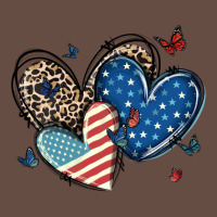 American Flag Leopard Hearts Long Sleeve Tee | Teevron