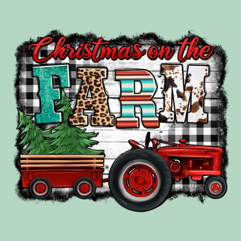 Christmas On The Farm Tractor Buffalo Plaid Classic Tee by Jasminsmagicworld | Teevron