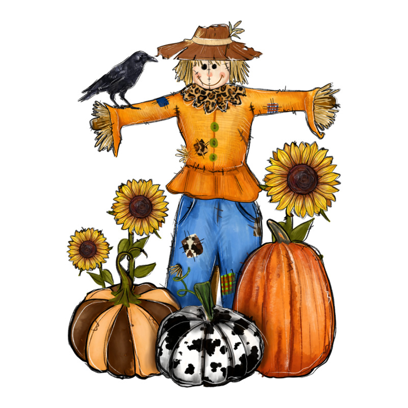 Pumpkin Sunflower Fall Scarecrow Premium Tee by RanaPortraitStore | Teevron