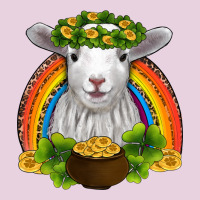 St Patricks Day Baby Sheep Shamrocks Gold Rainbow Ladies Tee | Teevron